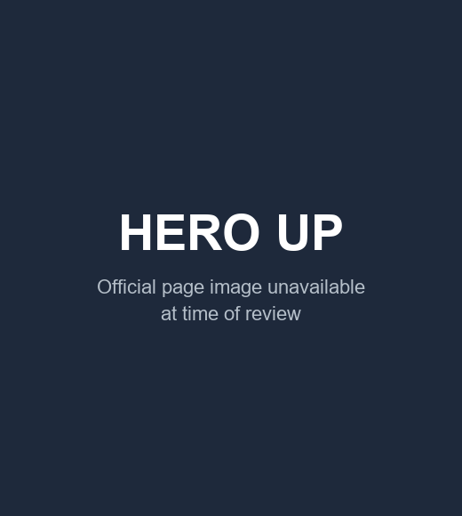 Hero Up wordmark placeholder, official product image unavailable at time of review